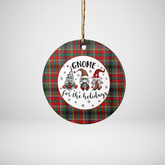 Clan Anderson of Arbrake Tartan Gnome Round Ceramic Ornament BE17 Anderson of Arbrake Tartan Tartan Christmas